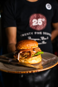 Fried chicken burger in Bangkok | 25 Degrees Bangkok Silom
