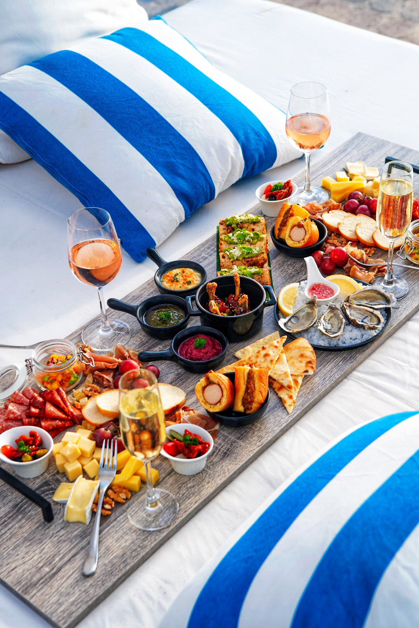 The Beach Club Pattaya grazing board on day bed