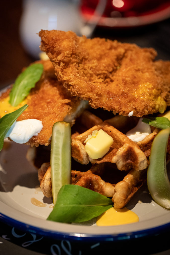 Chicken and waffles at 25 Degrees Bangkok