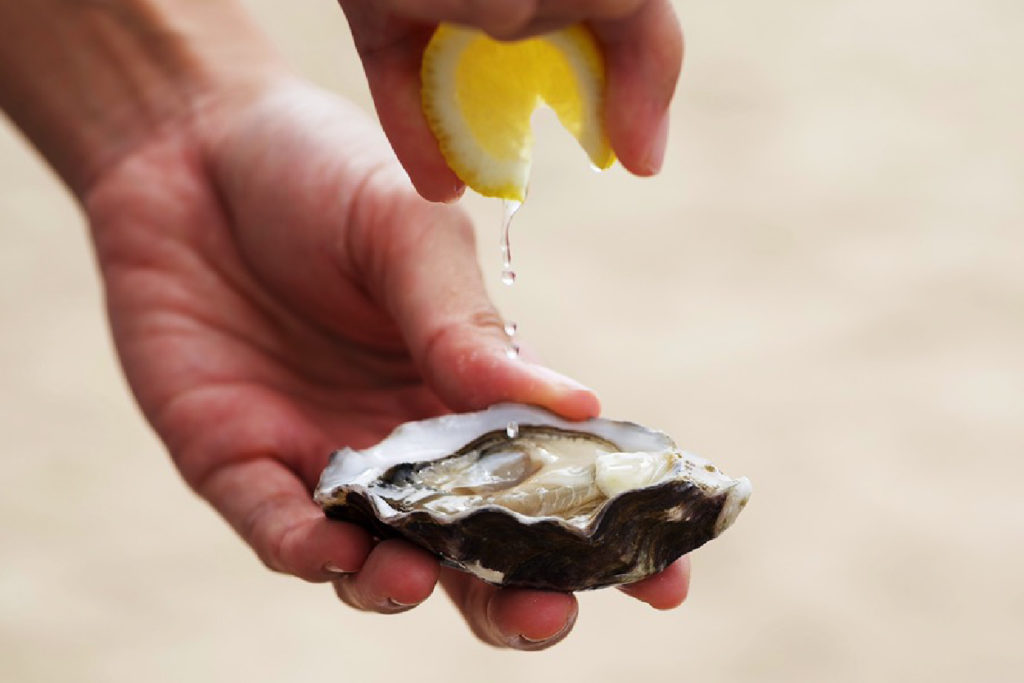 Fresh Oyster with a squeeze of lemon
